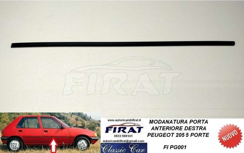 MODANATURA PORTA PEUGEOT 205 5 PORTE ANT.DX (PG001)